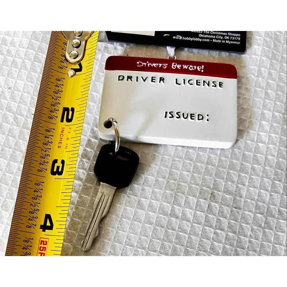 New-Driver's License & Key-Custom-Christmas Ornament-Great For “New Driver”-